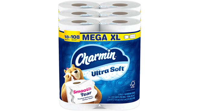 Charmin Ultra Soft Toilet Paper 18 Count Mega XL Rolls