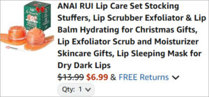 Checkout page of Anai Rui Lip Mask Scrub Set