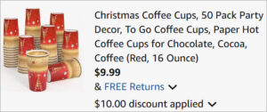 Checkout page of Christmas Coffee Cups