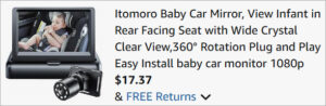 Checkout page of Itomoro Baby Car Camera