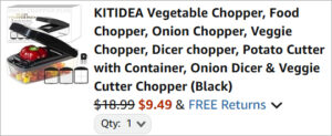 Checkout page of Kitidea Vegetable Chopper