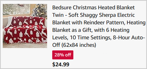 Christmas Heated Blanket Checkout 