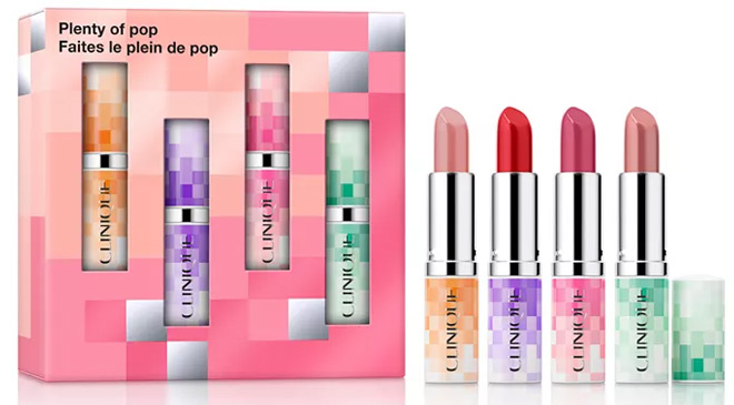 Clinique 4 Piece Plenty Of Pop Lipstick Gift Set