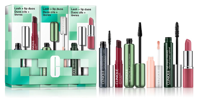 Clinique 6 Piece Lash Lip Duos Makeup Set