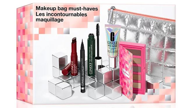 Clinique 6 Piece Makeup Bag Must Haves Holiday Gift Set