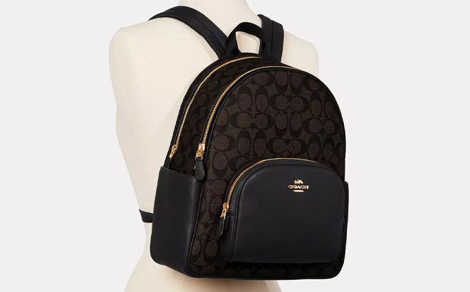 Coach Outlet Court Backpack In Signature Canvas