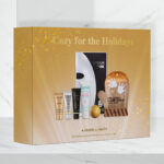 Cozy For The Holidays Skincare Set on the Table