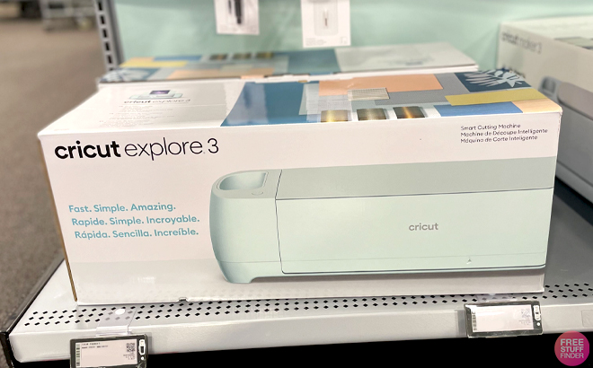 Cricut Explore 3 Smart Cutting Machine on a Shelf