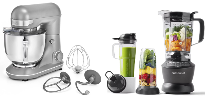 Crux 5 3 Quart 300 Watt Tilt Head 12 Speed Stand Mixer and NutriBullet Blender Full Size Combo 1200 Watt 64 oz