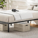 DUMOS Twin Size Metal Platform Bed Frame