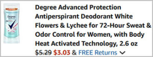 Degree Womens Deodorant Screenshot