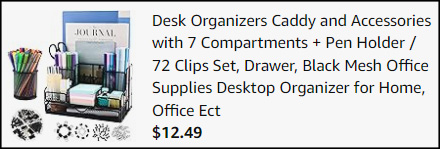 Desk Organizers Caddy and Accessories Checkout