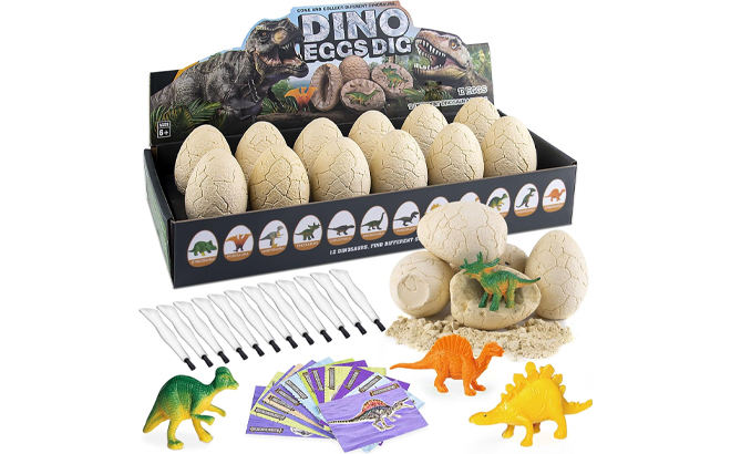 Dinosaur 12 Eggs Excavation Dig Kit