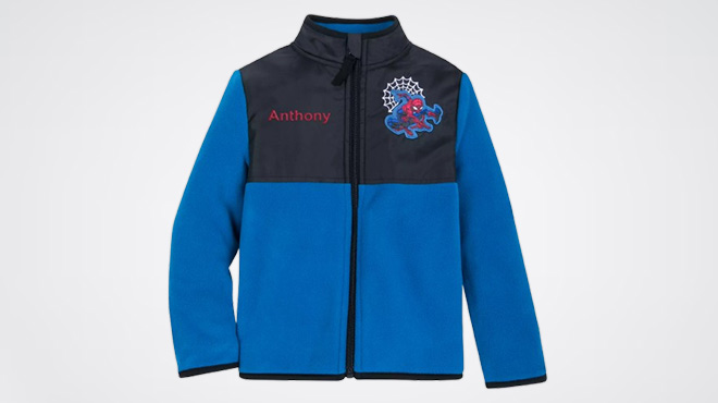 Disney Kids Spider Man Zip Fleece Jacket