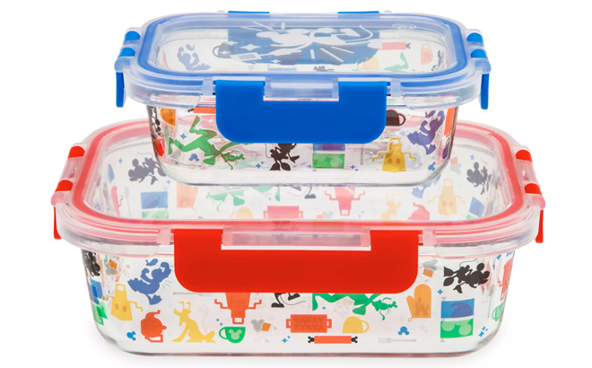 Disney Mickey Mouse and Friends Glass Storage Container Set