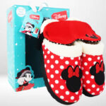 Disney Minnie Mouse Womens Slippers Sleep Mask Gift Set