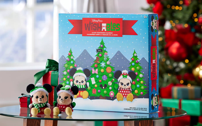 Disney Parks Wishables Plush Holiday Countdown Calendar