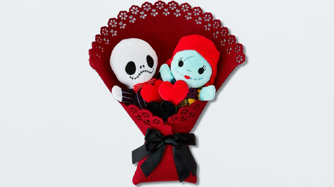 Disney Tim Burtons The Nightmare Before Christmas Valentine 13 5 inch Medium Plush Bouquet