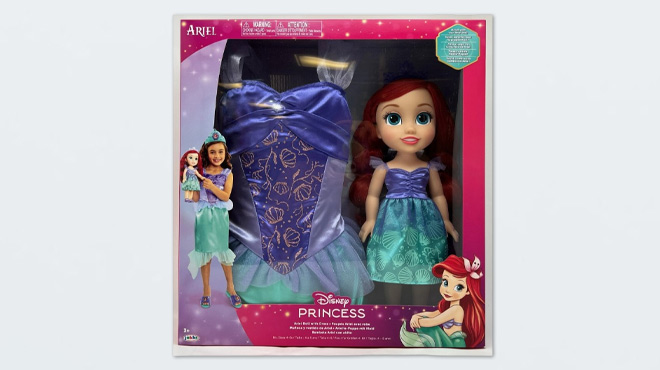 Disneys Princess Ariel 14 inch Toddler Doll with Dress Up Outfit