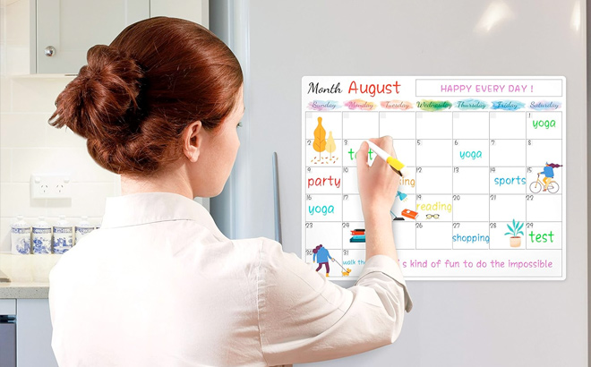 Dry Erase Fridge Magnetic Calendar