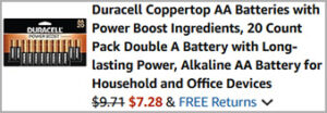 Duracell Coppertop AA Batteries 20 Count Screenshot