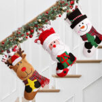 Ever Merry Christmas Stockings on the Stairs Fense