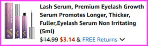 Eyelash Serum Checkout Screen