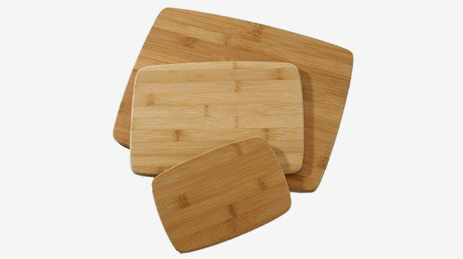 Farberware 3 Piece Reversible Bamboo Cutting Board Set 2