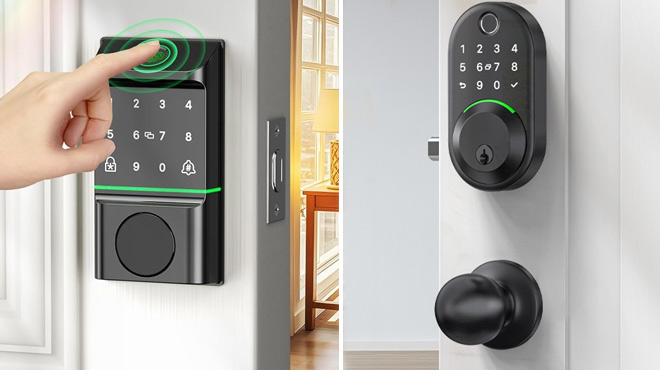 Fingerprint Keyless Entry Door Lock and Keypad Smart Lock with Knob Set