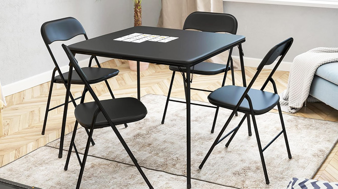 Flash Furniture Madison 5 Piece Card Table Chairs Set