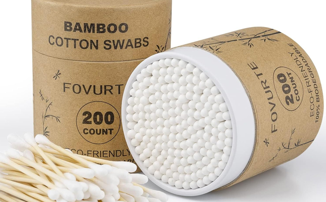 Fovurte Bamboo Cotton Swabs 400 ct