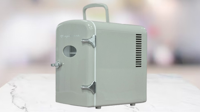 Frigidaire Retro 6 Can Mini Cooler in Silver Color