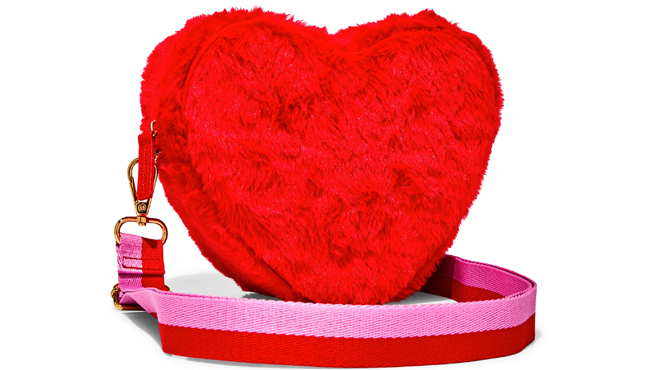 Furry Heart Cross Body Bag