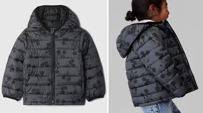 GAP Factory Disney Mickey Mouse Puffer Jacket