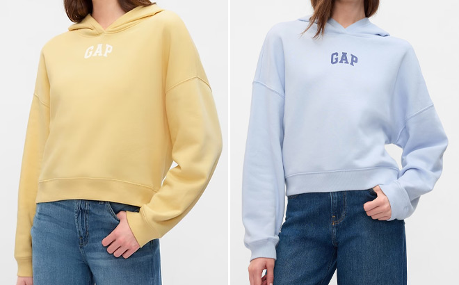 GAP Factory Mini Logo Cropped Hoodie