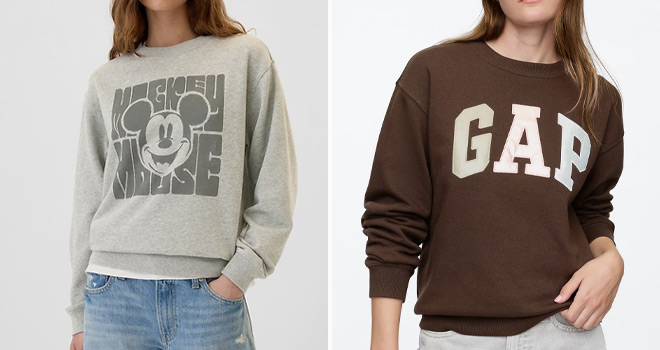 GAP Factory Womens Disney Relaxed Graphic Sweatshirt