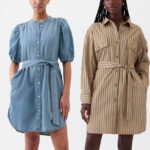 GAP Puff Sleeve Denim Mini Dress