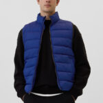 Gap Factory ColdControl Relaxed Puffer Vest in Blue Color