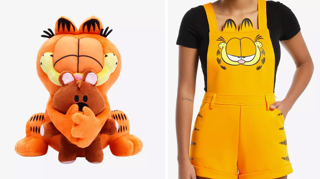 Garfield Hugging Pooky Plush and Shortalls