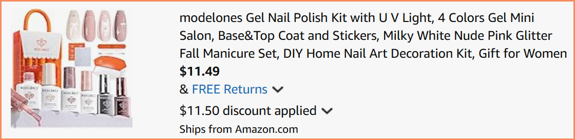 Gel Nail Polish Kit at Checkout