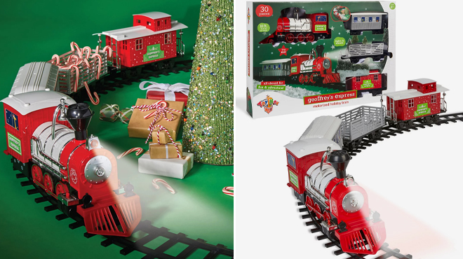 Geoffreys Toy Box 30 Pieces Express Motorized Holiday Train