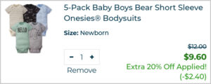 Gerber Baby Boys Bear Short Sleeve Onesies 5 Pack at Checkout