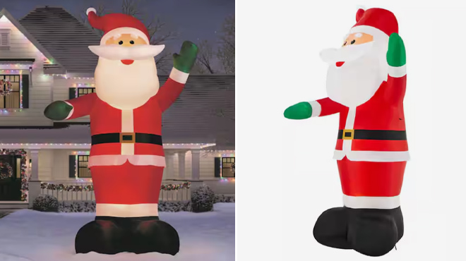 Giant Sized LED Santa Christmas Airblown Inflatable