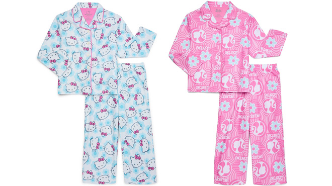 Girls 2 Piece Character Pajamas Set