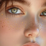 Glitter Freckles on a Persons Face