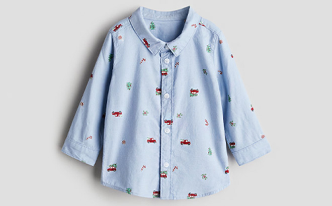 HM Baby Patterned Cotton Shirt