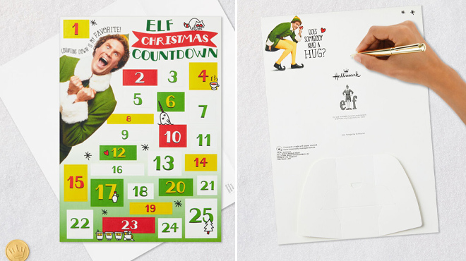 Hallmark Elf Advent Calendar Christmas Card