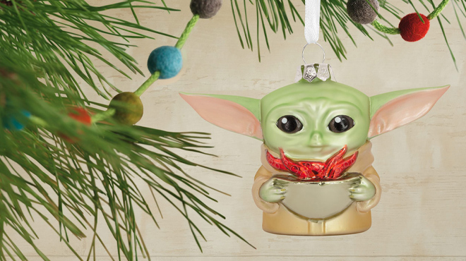 Hallmark Star Wars The Mandalorian Grogu Holding Cup Christmas Ornament