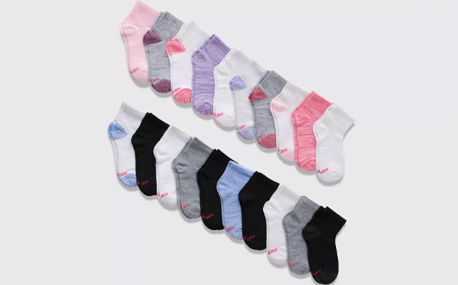 Hanes Girls Ankle Socks