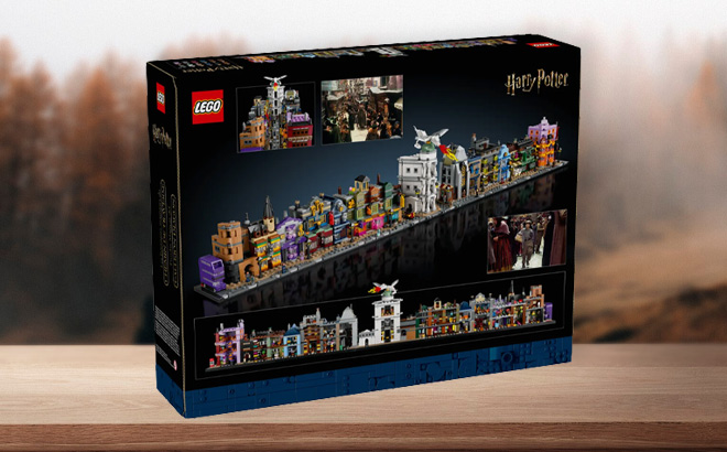 Harry Potter LEGO Diagon Alley Wizarding Shops on the Table